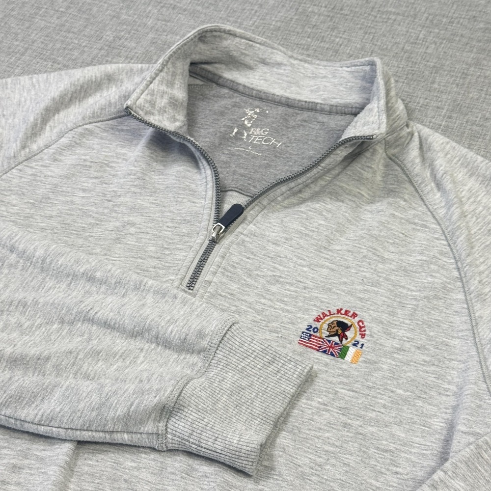 Fairway & Greene Tech Seminole Golf Club 1/4 Zip Sweatshirt Mens Large Gray